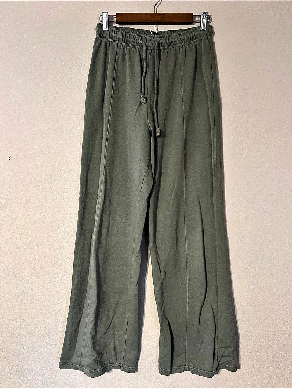 Zara Wide Leg Pants in Green Size Small